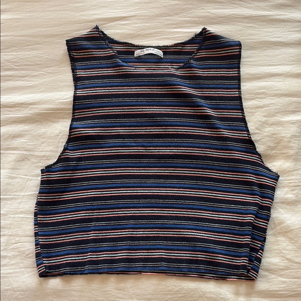 ZARA Striped Crop Top